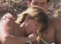 Geil Blasen am FKK Strand
